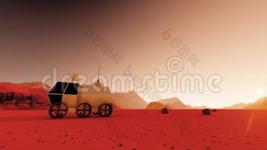 设计模板与火星空间站的概念设计。 火星行星站轨道基地。 空间背景。 火星